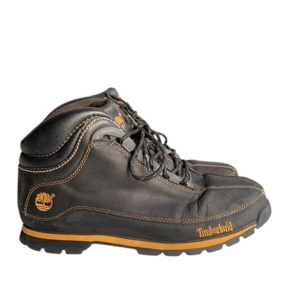Timberland Euro Dub Hiker 46090 Men’s 10 Black Suede Leather Hiking‎ Boots - Picture 1 of 15